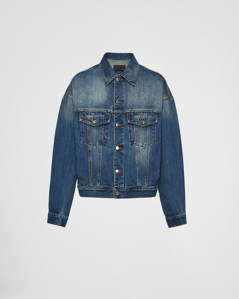 Prada Denim trucker jacket - GEB257_14EF_F0008_S_OOO | REVERSIBLE