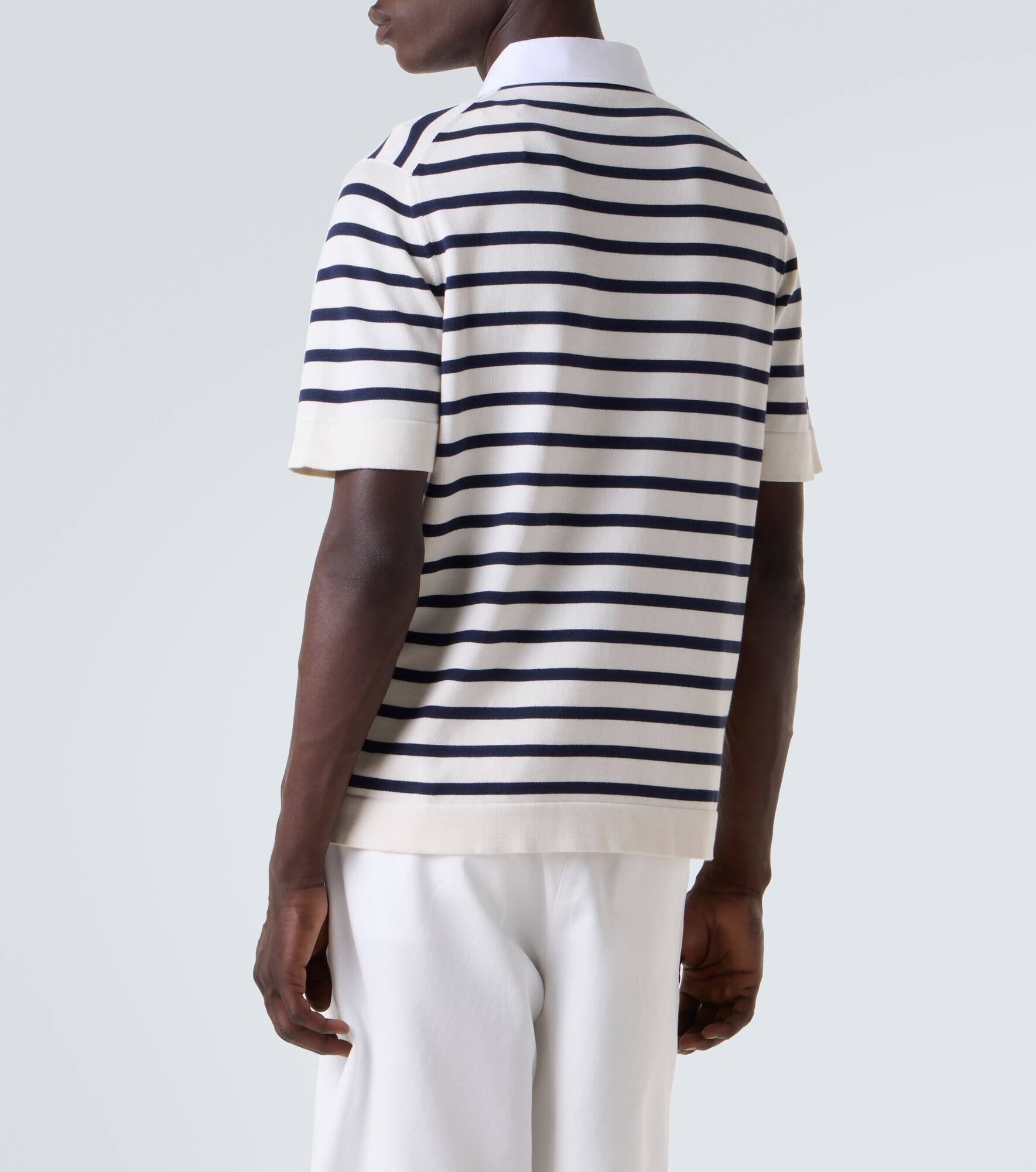 Striped cotton polo shirt - 4