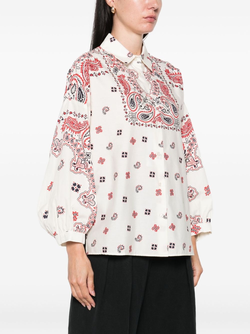 paisley-print cotton shirt - 3