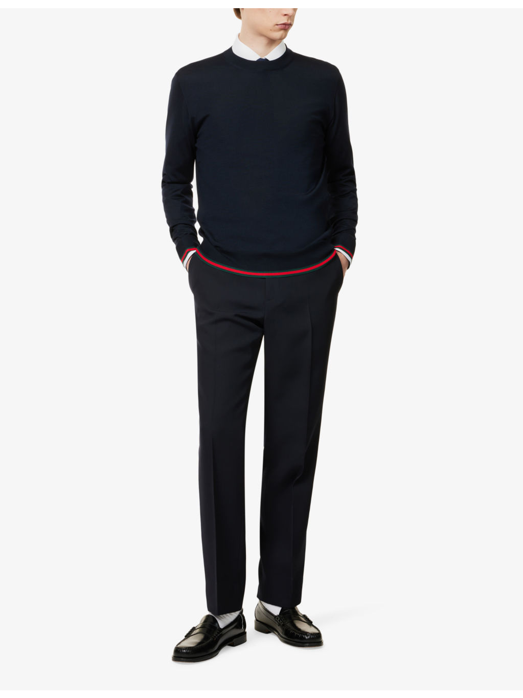 Crewneck regular-fit wool jumper - 2