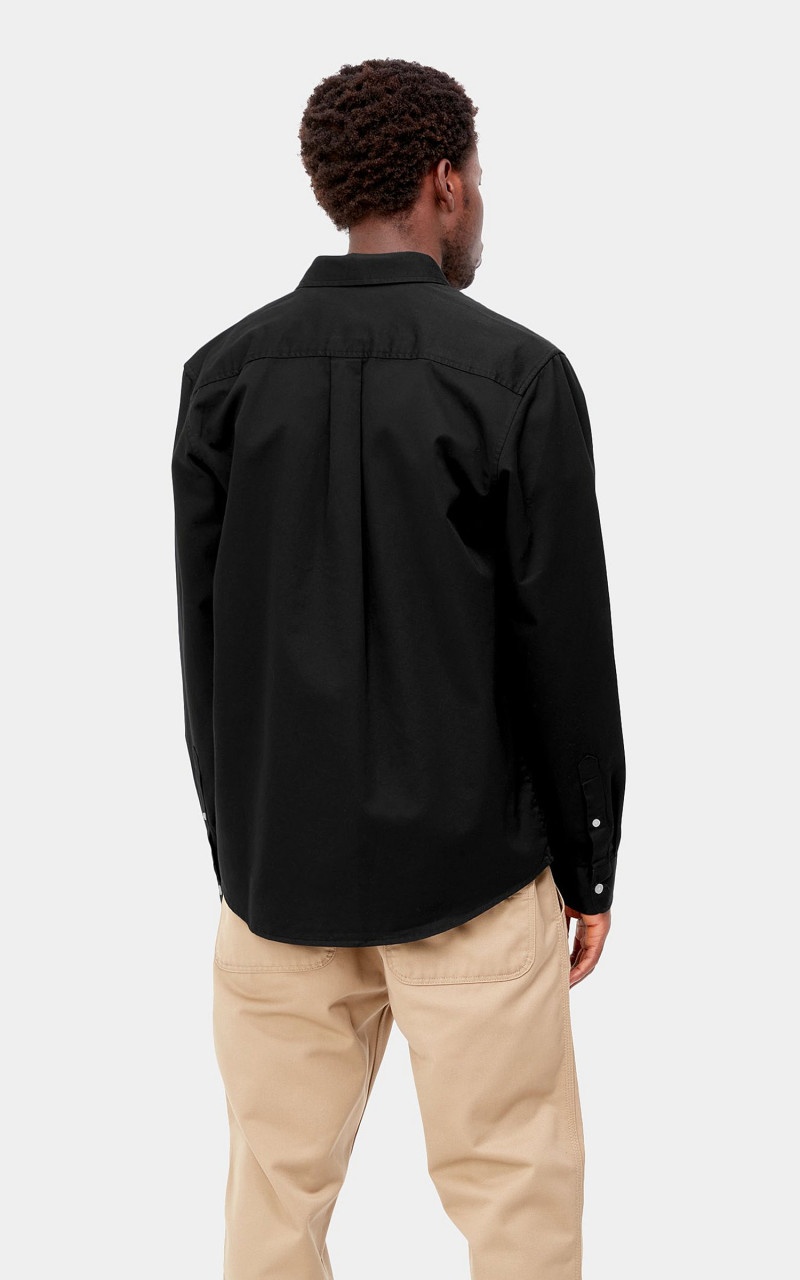 L/S MADISON SHIRT BLACK/WAX - 7