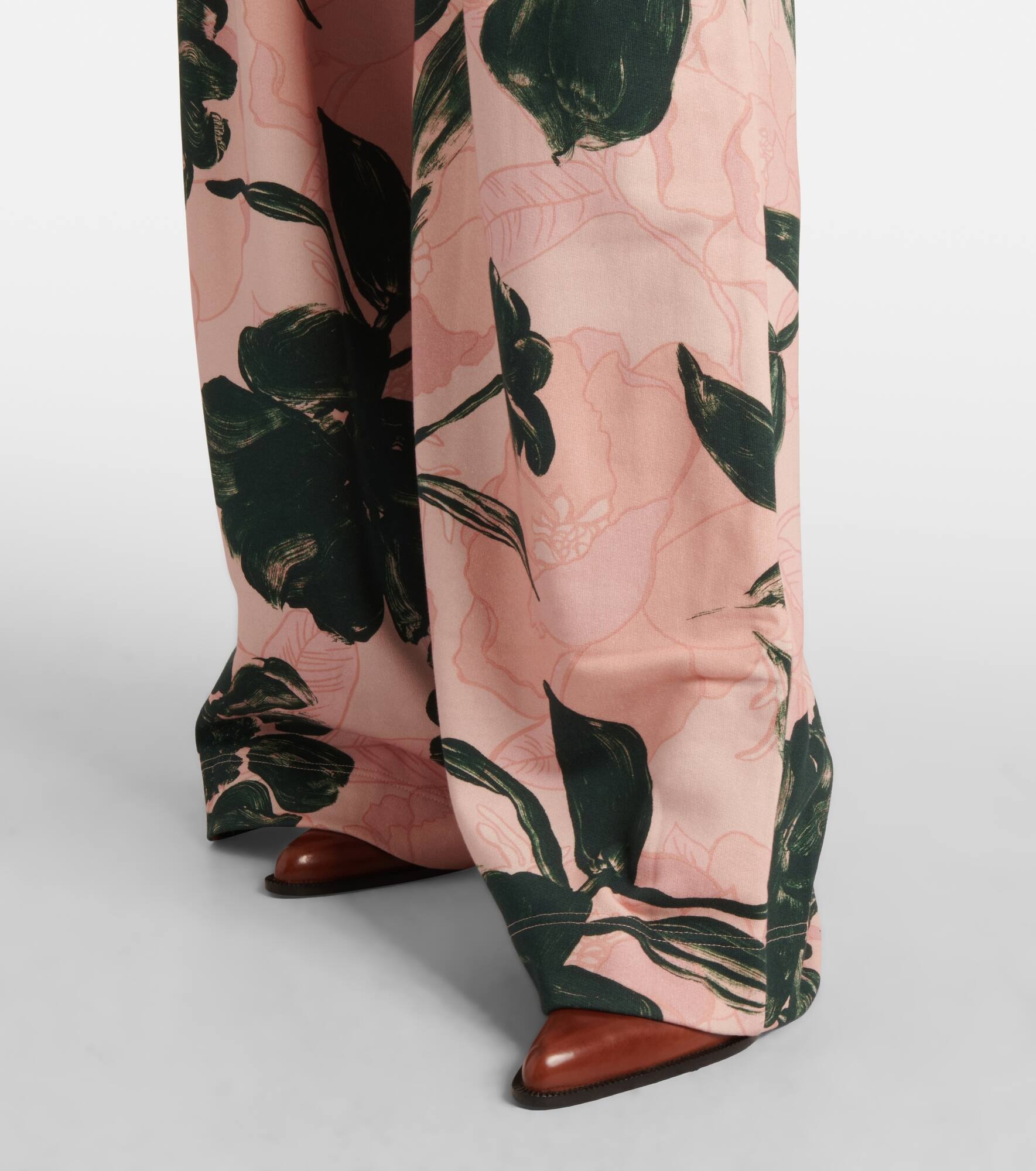 Floral cotton jersey sweatpants - 5