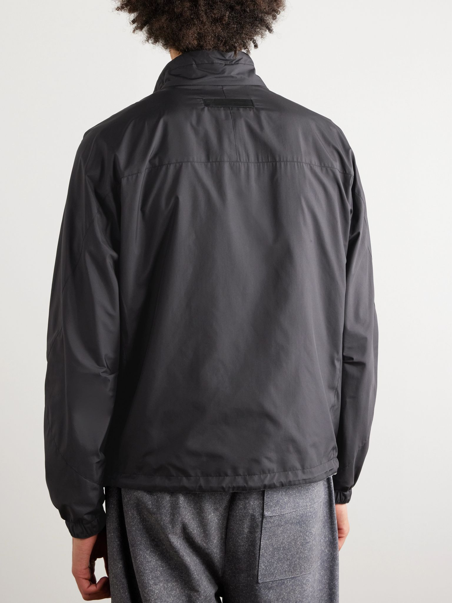 Reversible Shell and Cashmere, Cotton and Silk-Blend Jacket Black - 3
