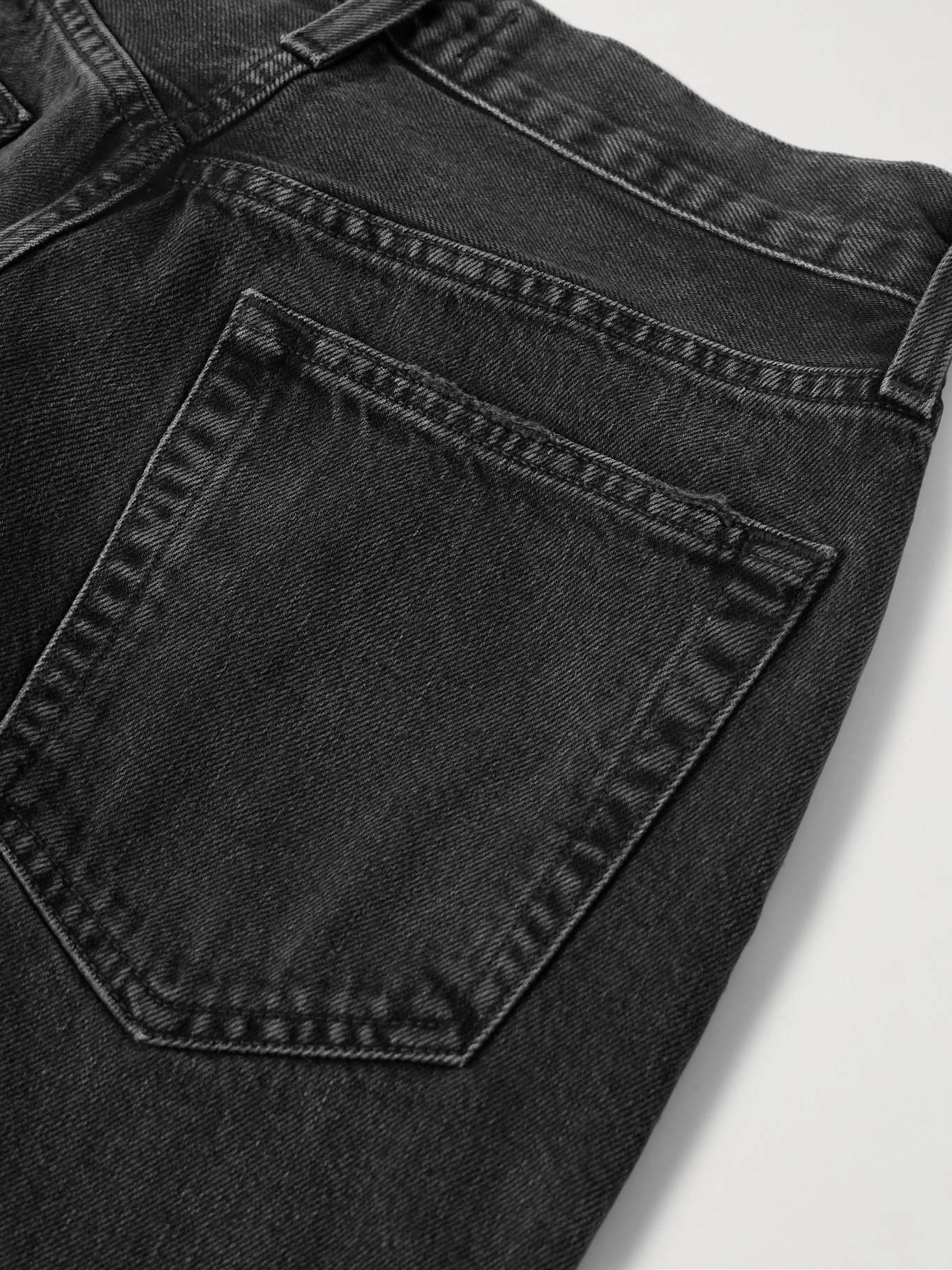 V-Waist Baggy mid-rise straight-leg jeans Black - 6
