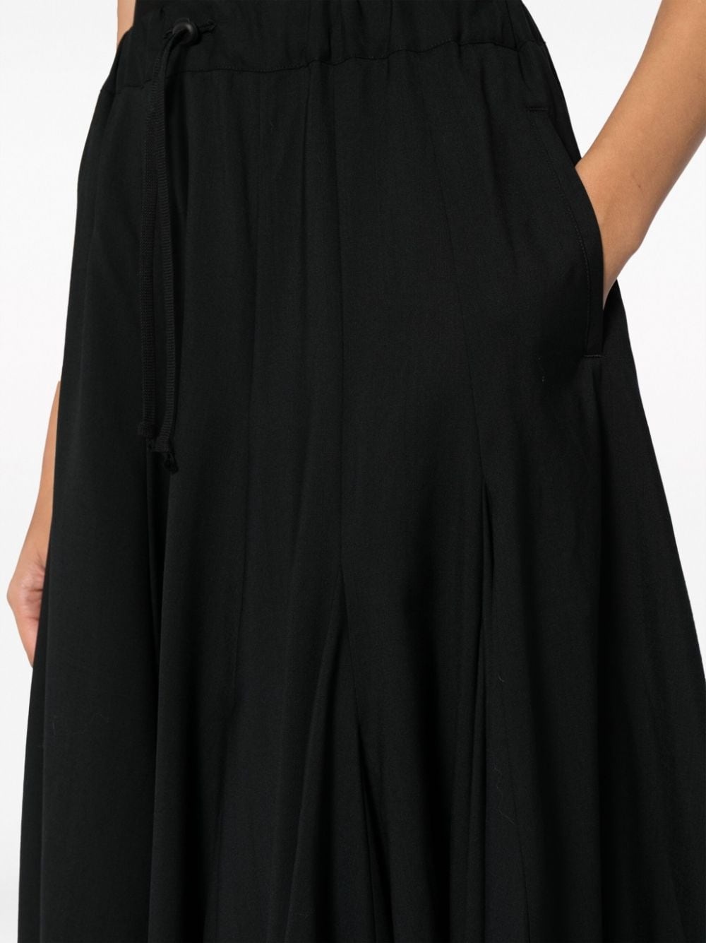high-waisted wool midi skirt - 5