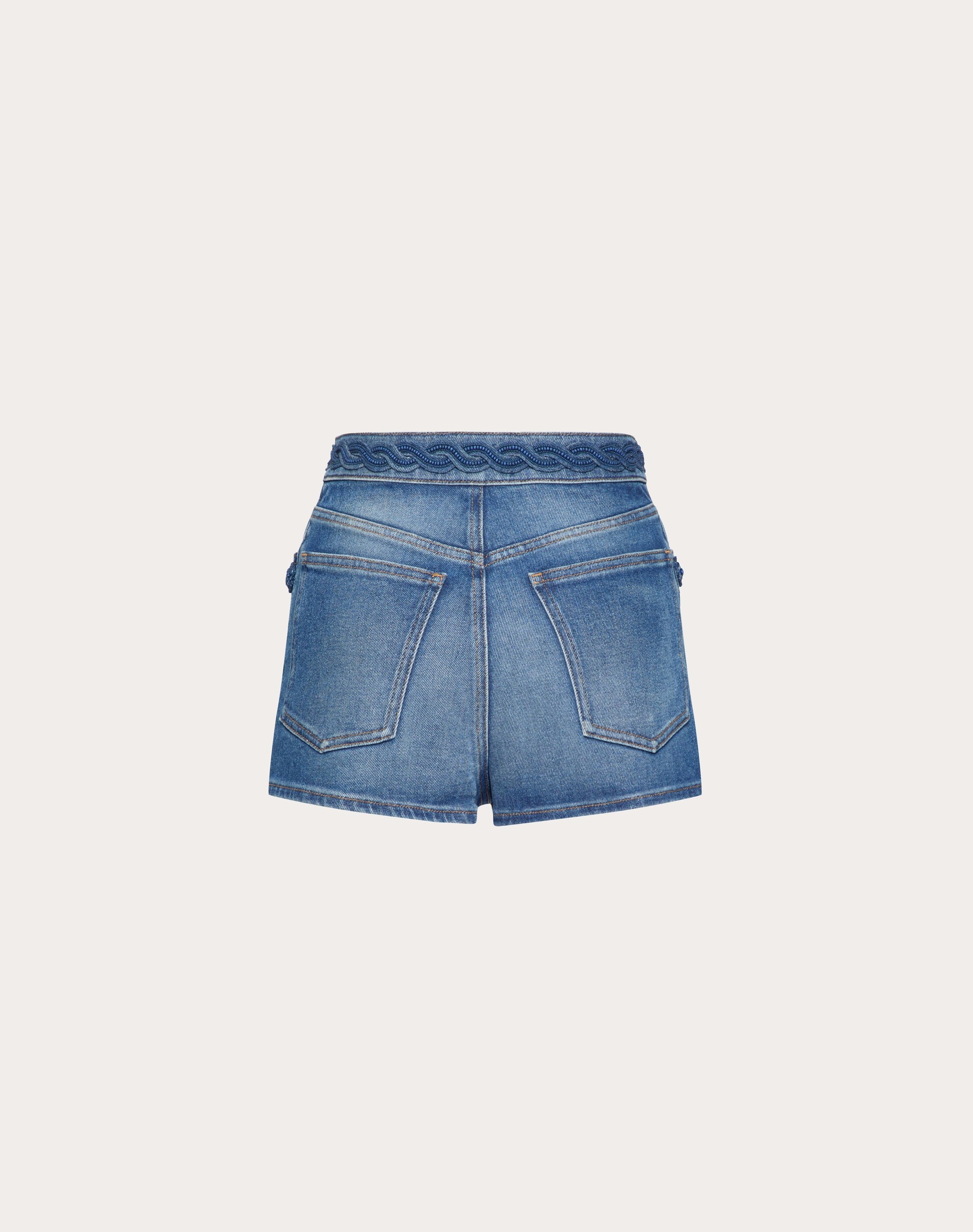 EMBROIDERED DENIM SHORTS - 2