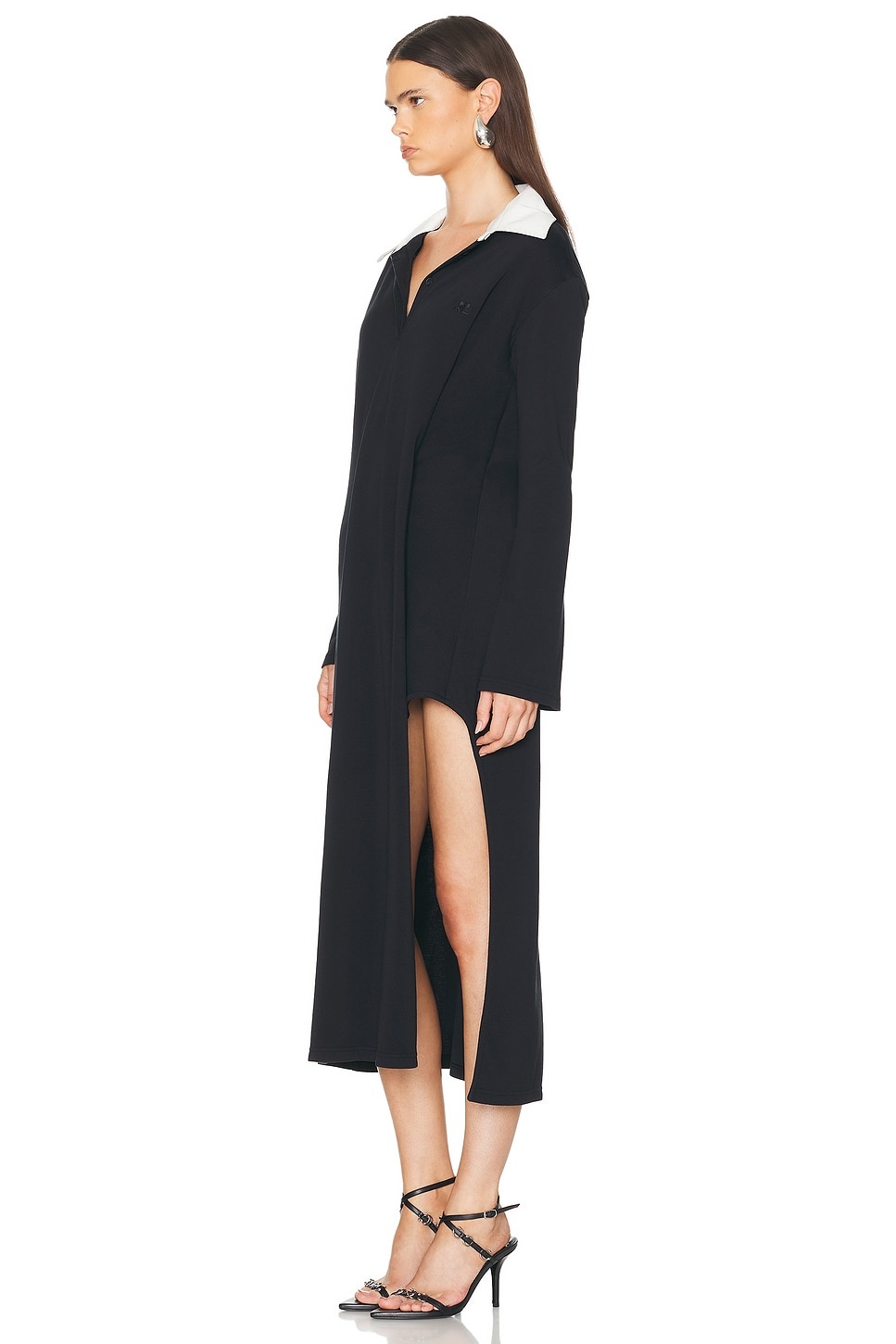 Twist Cotton Polo Long Dress - 3
