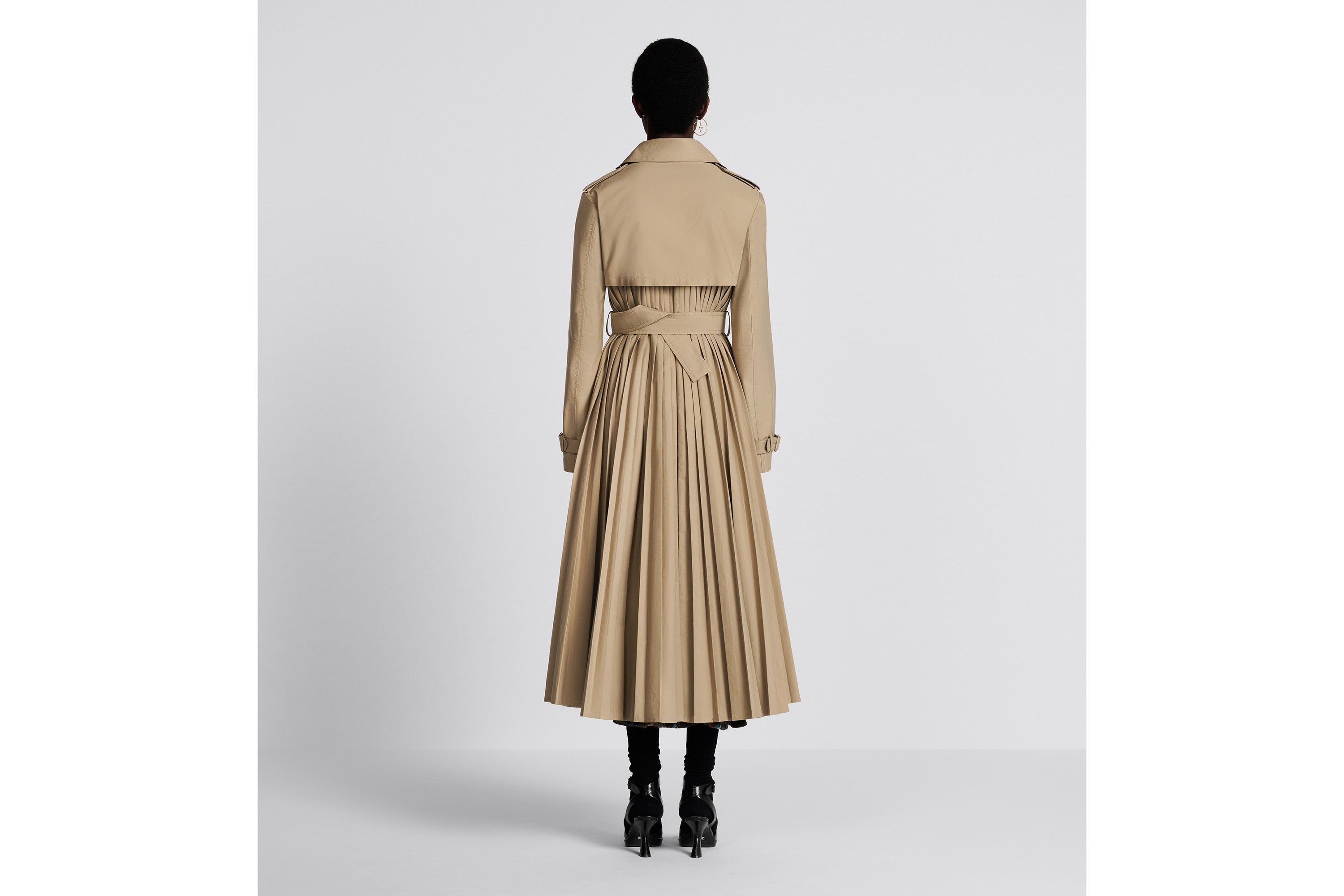 Pleated Trench Coat - 6
