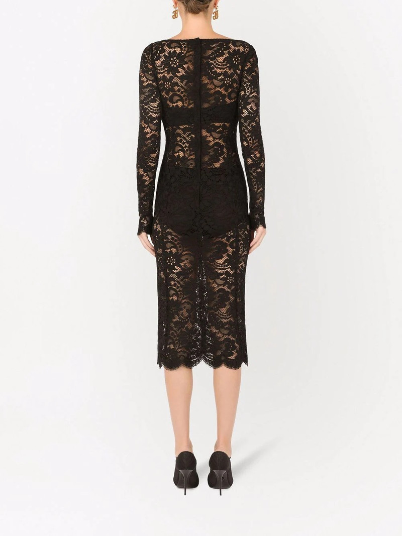 semi-sheer lace midi dress 4