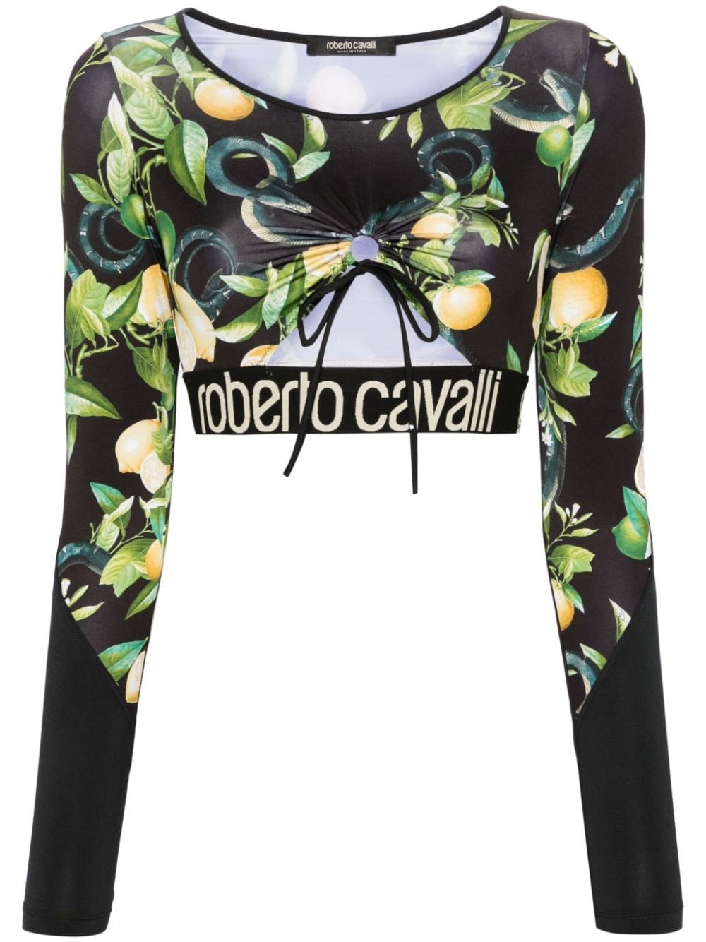 Lemon-print crop top - 1