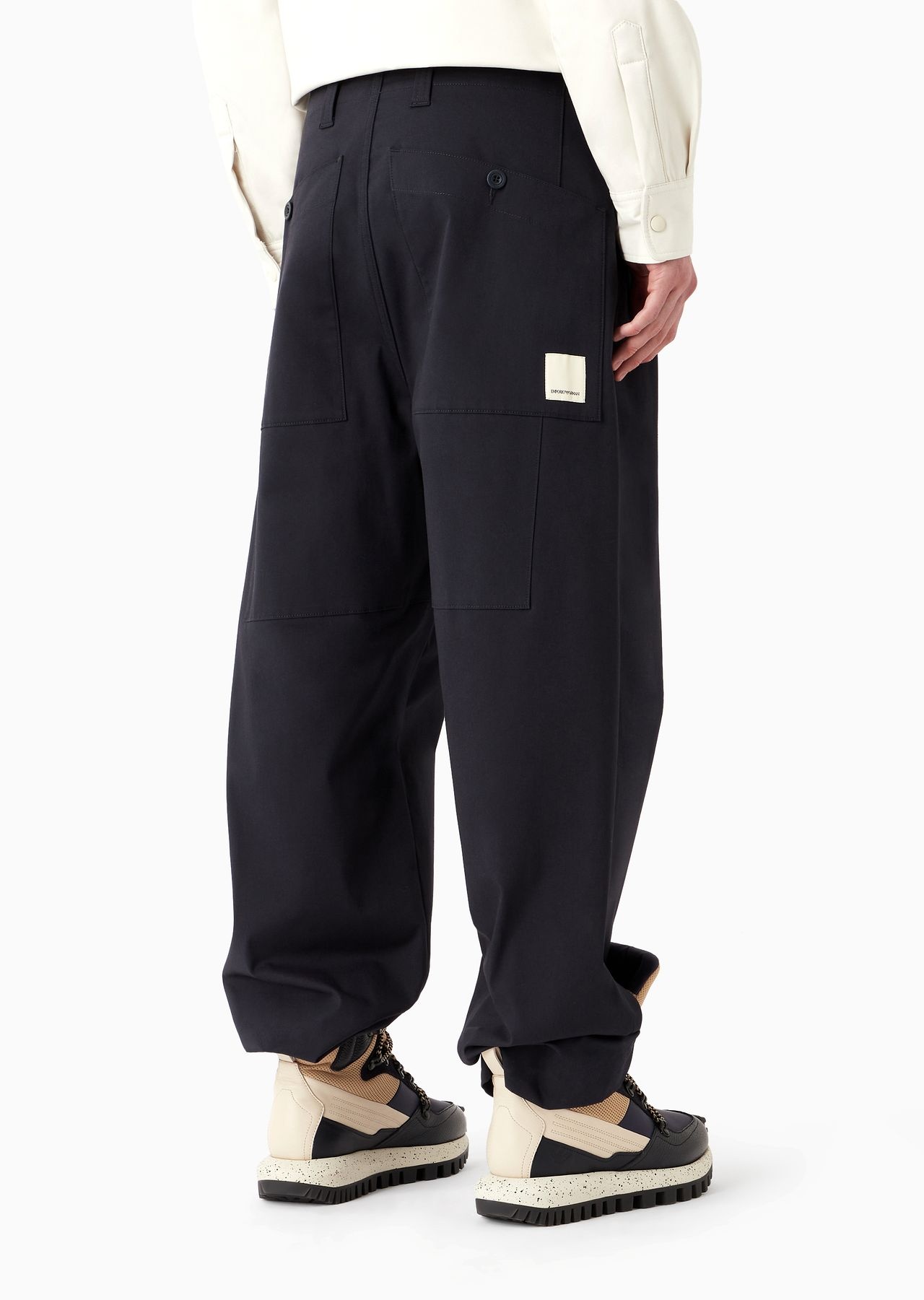 ASV Capsule organic gabardine wide trousers with darts - 3