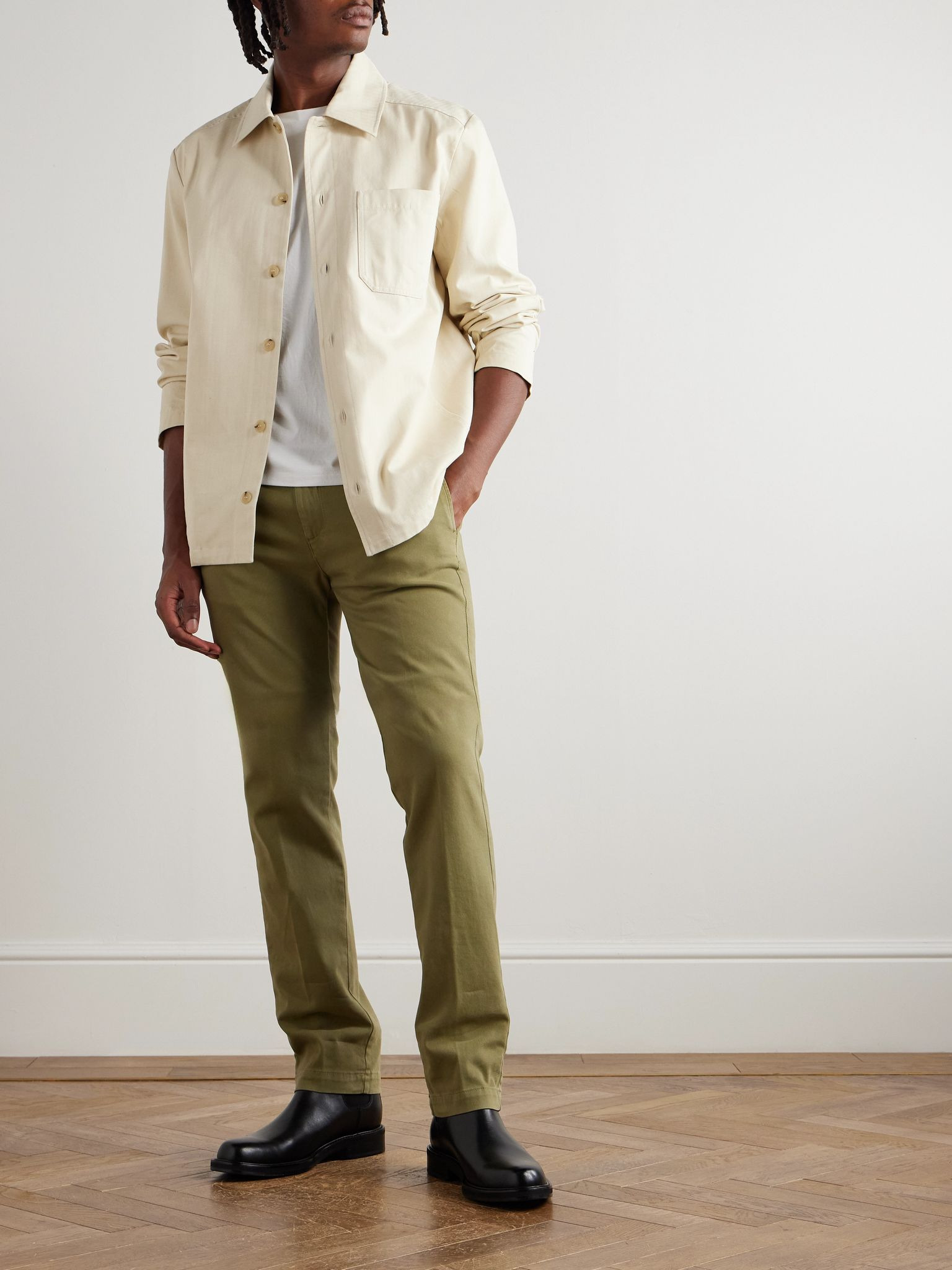 Winch2 Straight-Leg Cotton-Blend Twill Trousers Green - 2