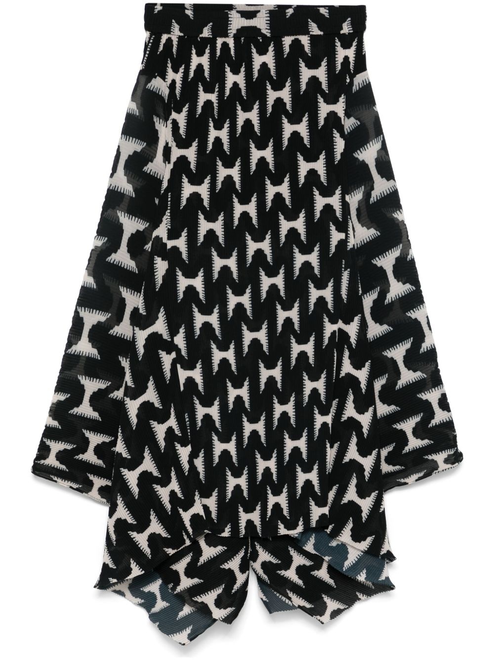 Wrist Plissé midi skirt - 1