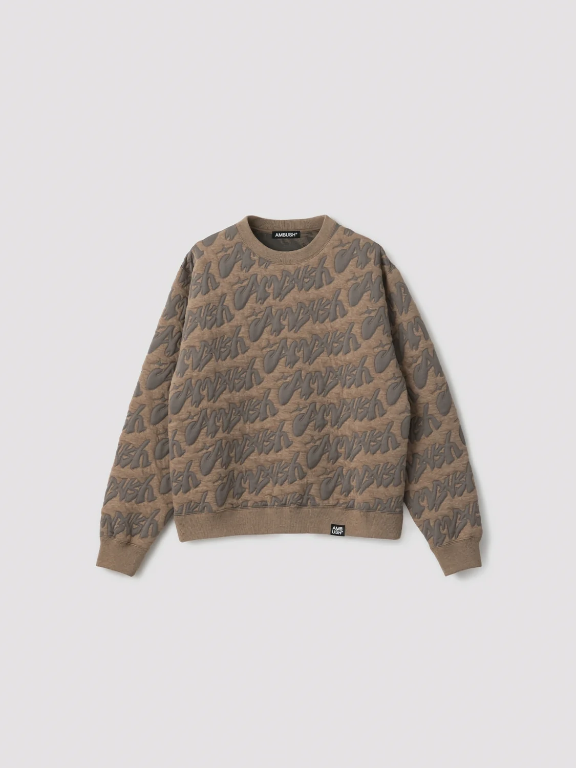 STICKERS LOGO JACQUARD CREW NECK - 1