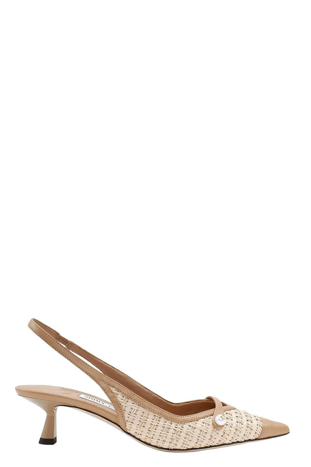 Amita Slingback Pump - Cappucino Raffia - 1