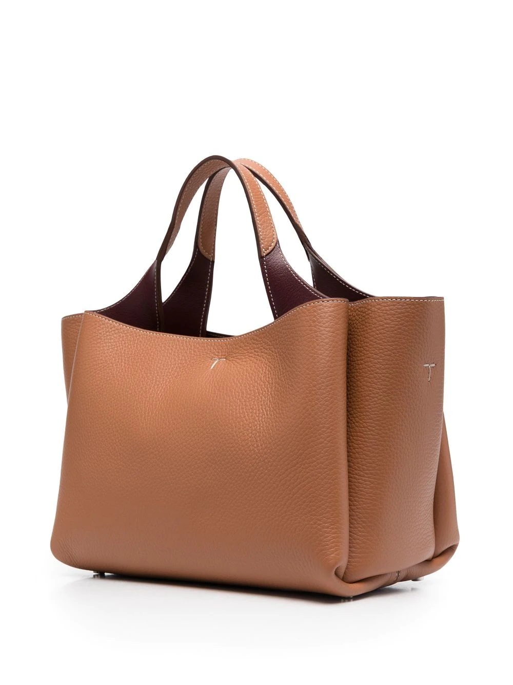 logo-charm leather tote bag - 4