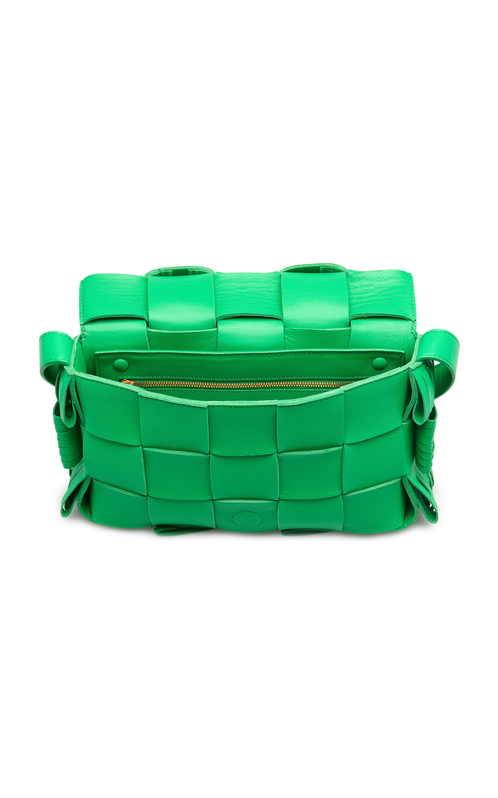 The Cassette Fringed Leather Bag green - 10