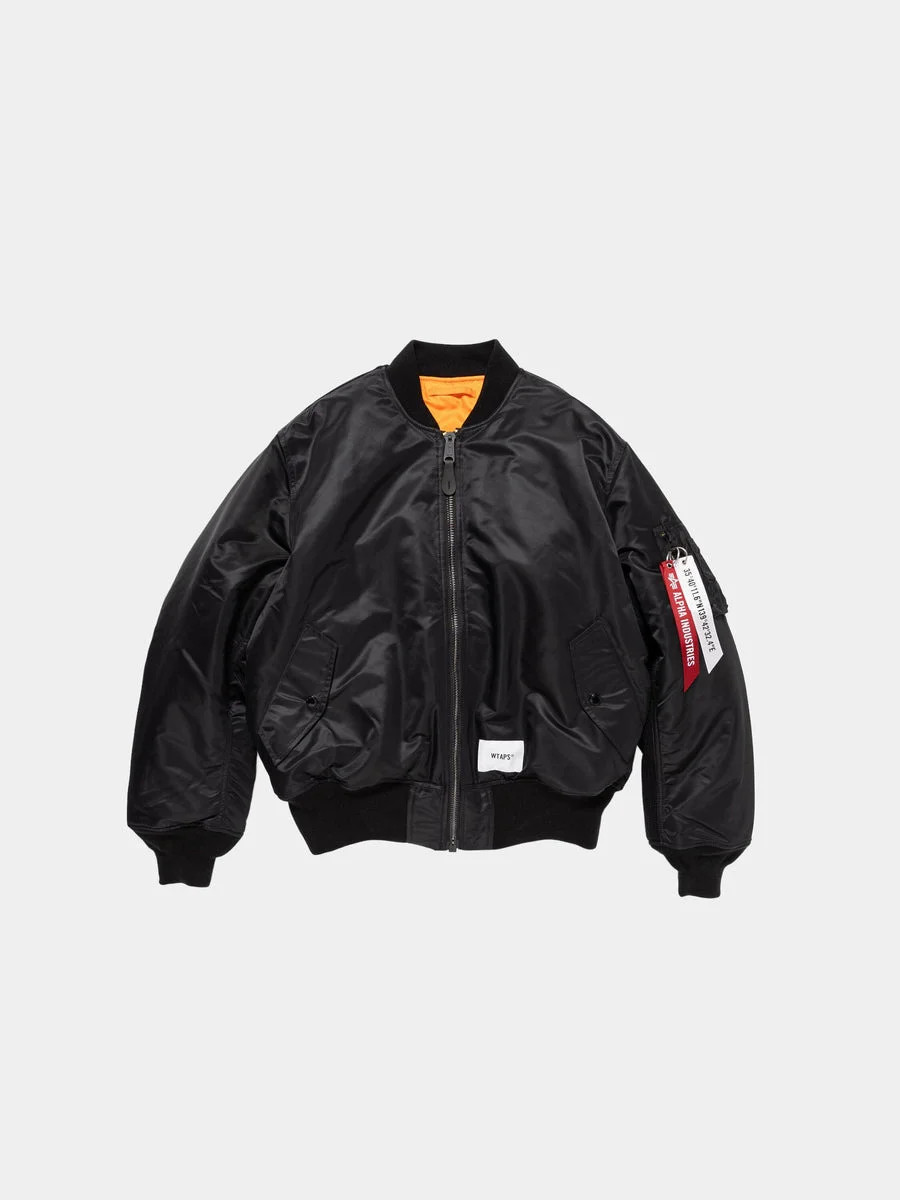 初売 WTAPS × ALPHA MA-1 JKT 黒 size4 ALPHA INDUSTRIES WTAPS X ALPHA MA-1 BOMBER JACKET - CJW55503C1