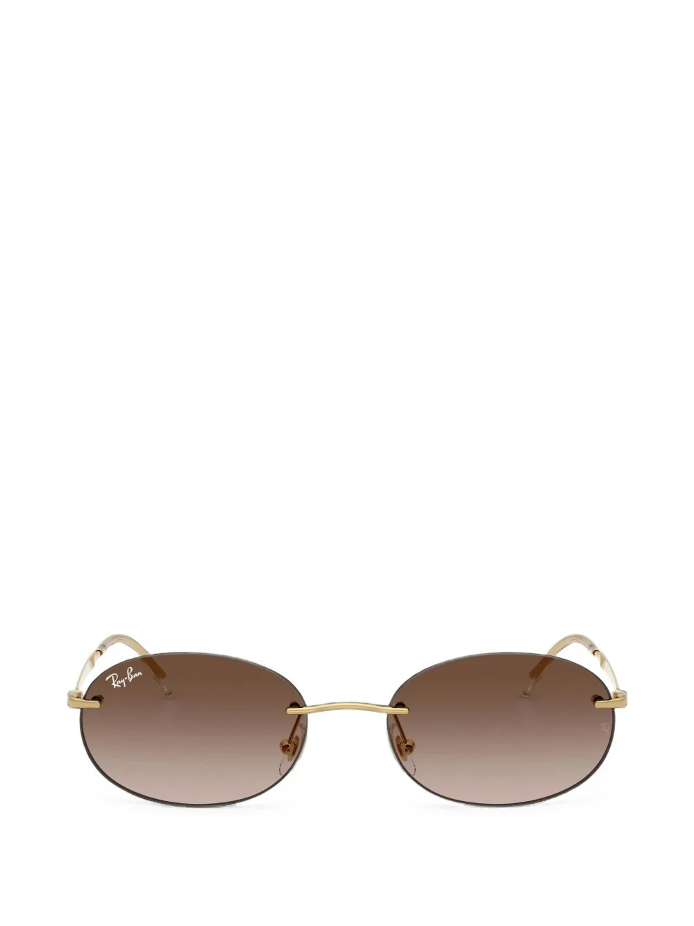 rimless oval-frame sunglasses - 1