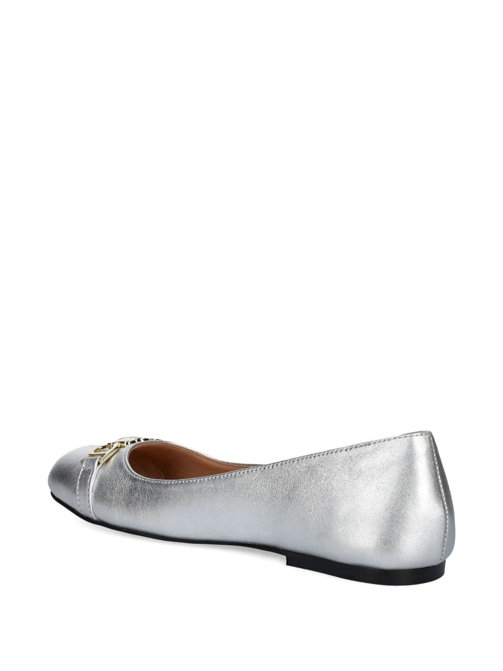 metallic ballerina shoes - 3