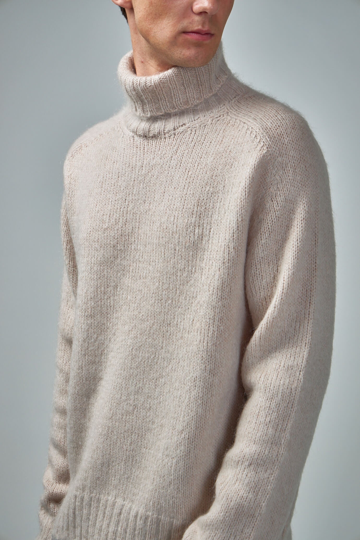 Brushed Wool Mohair LS Roll Neck - 4