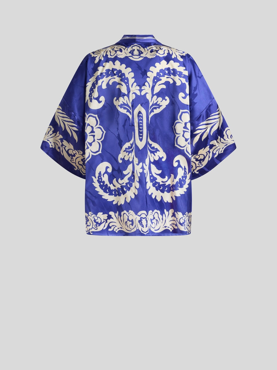 FLORAL JACQUARD KESA ROBE - 5