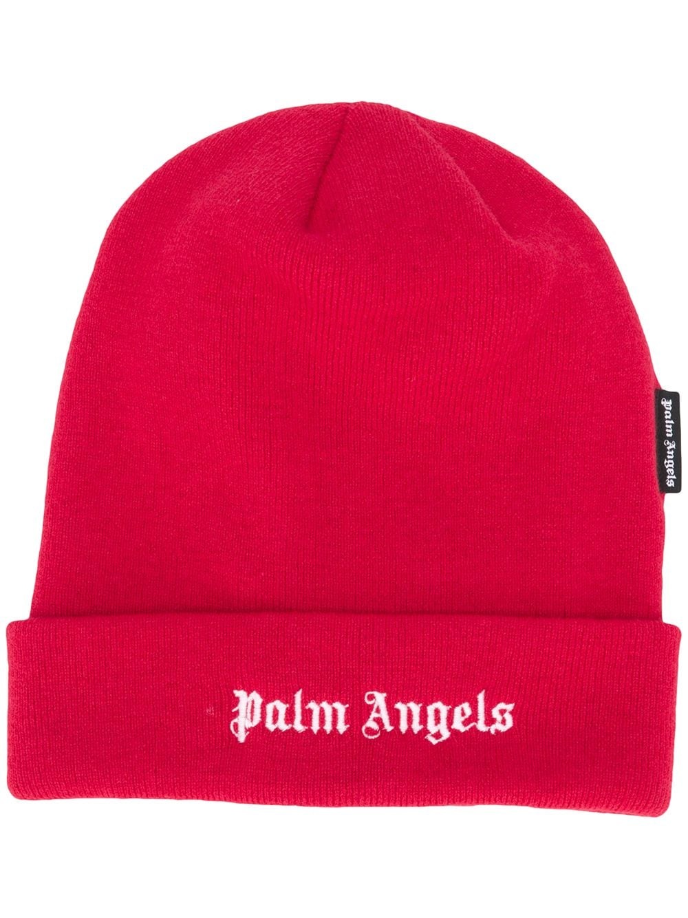 embroidered logo beanie hat - 1