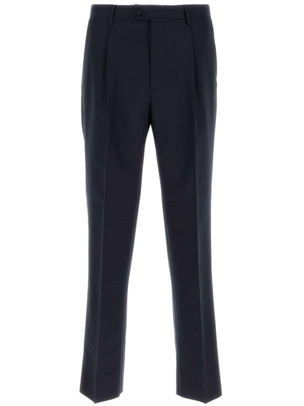 pleated wool trousers - 1