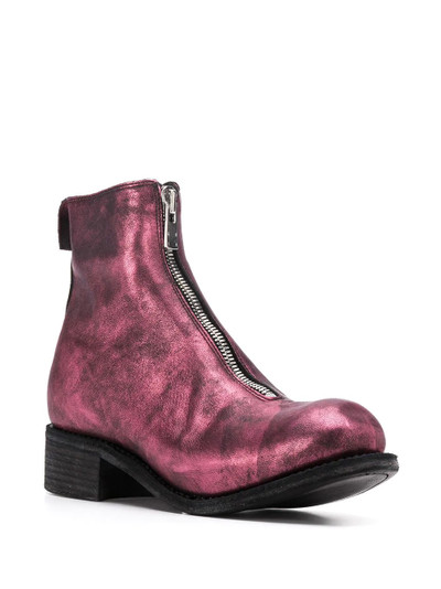 Guidi metallic ankle boots outlook