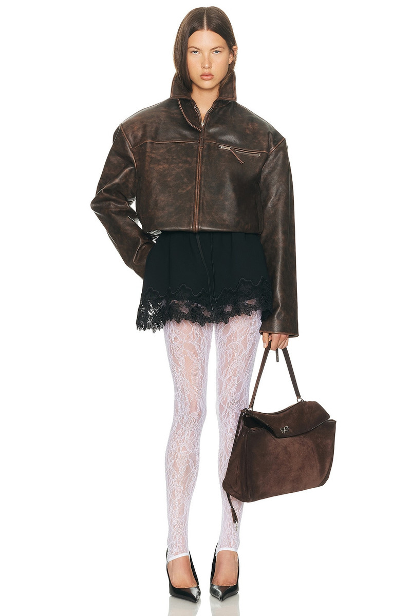 HELSA The Leather Oversized Moto Jacket outlook