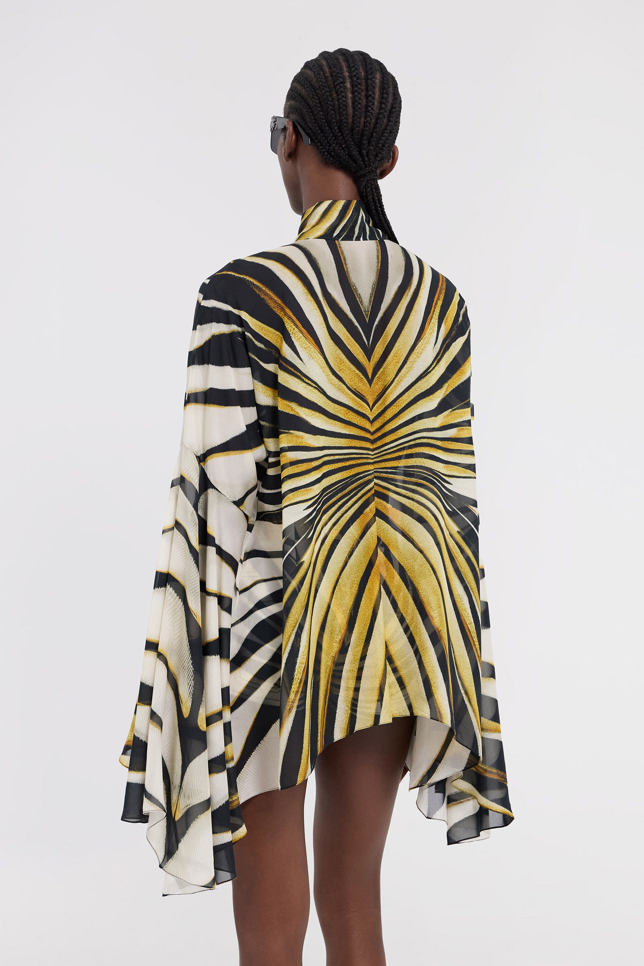 Ray of Gold Print Silk Shirt - 4