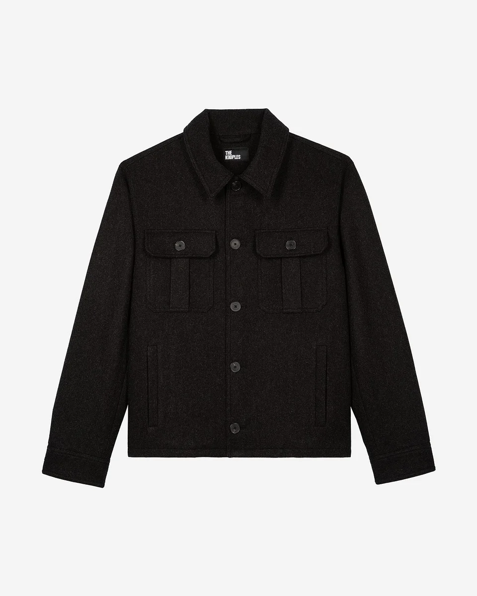 GREY WOOL JACKET - 1