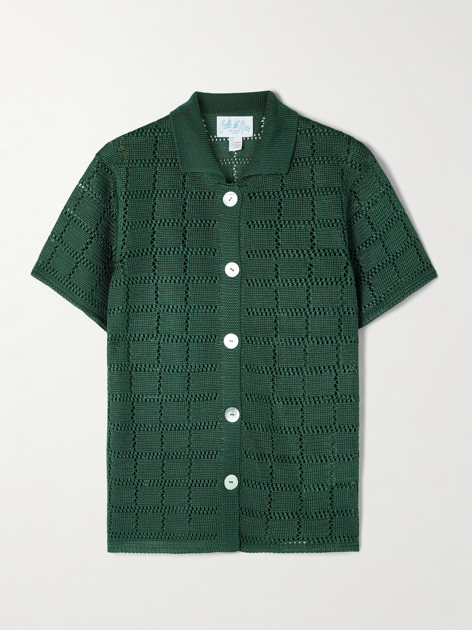 Open-knit shirt Green - 1