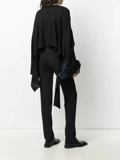 Yohji Yamamoto long-sleeved draped top outlook