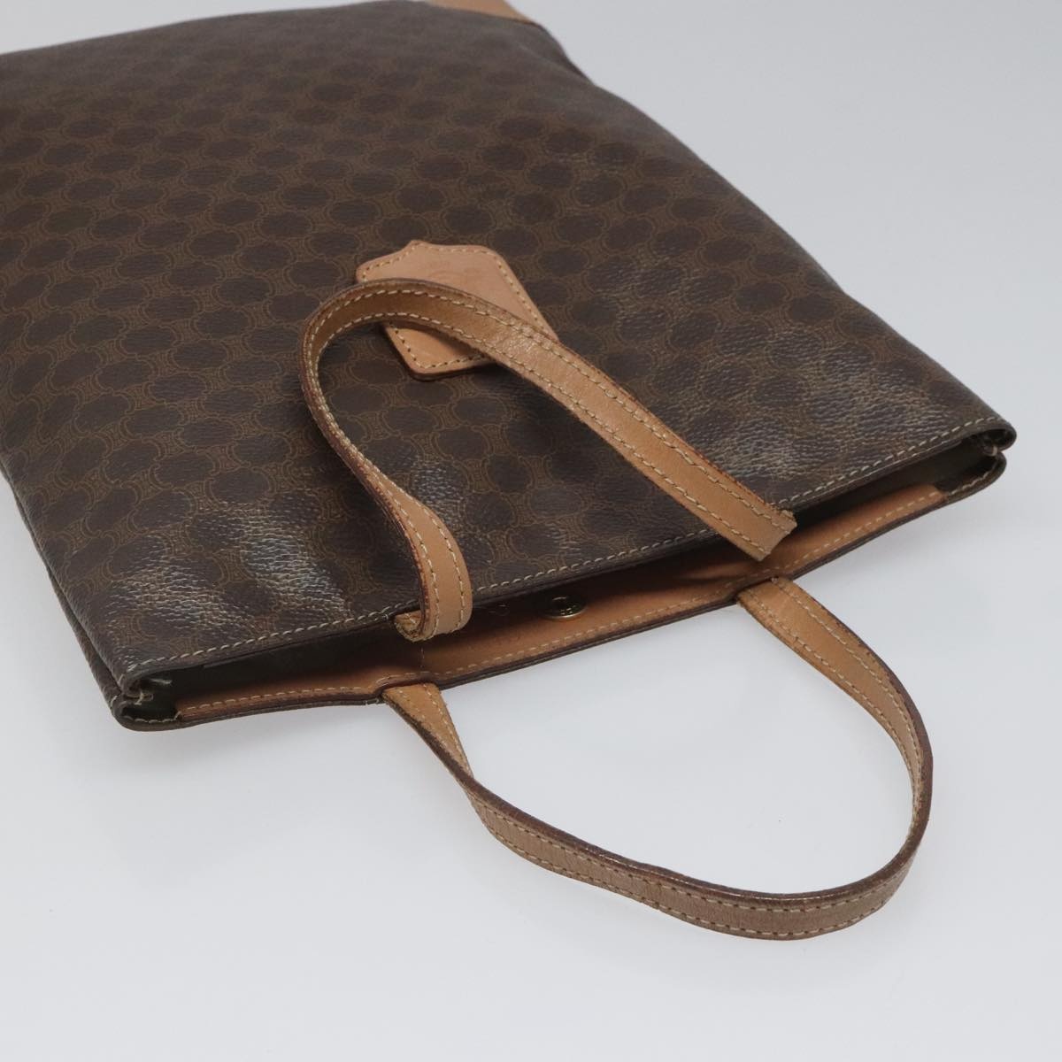 CELINE Macadam Canvas Hand Bag Pvc Brown - 6
