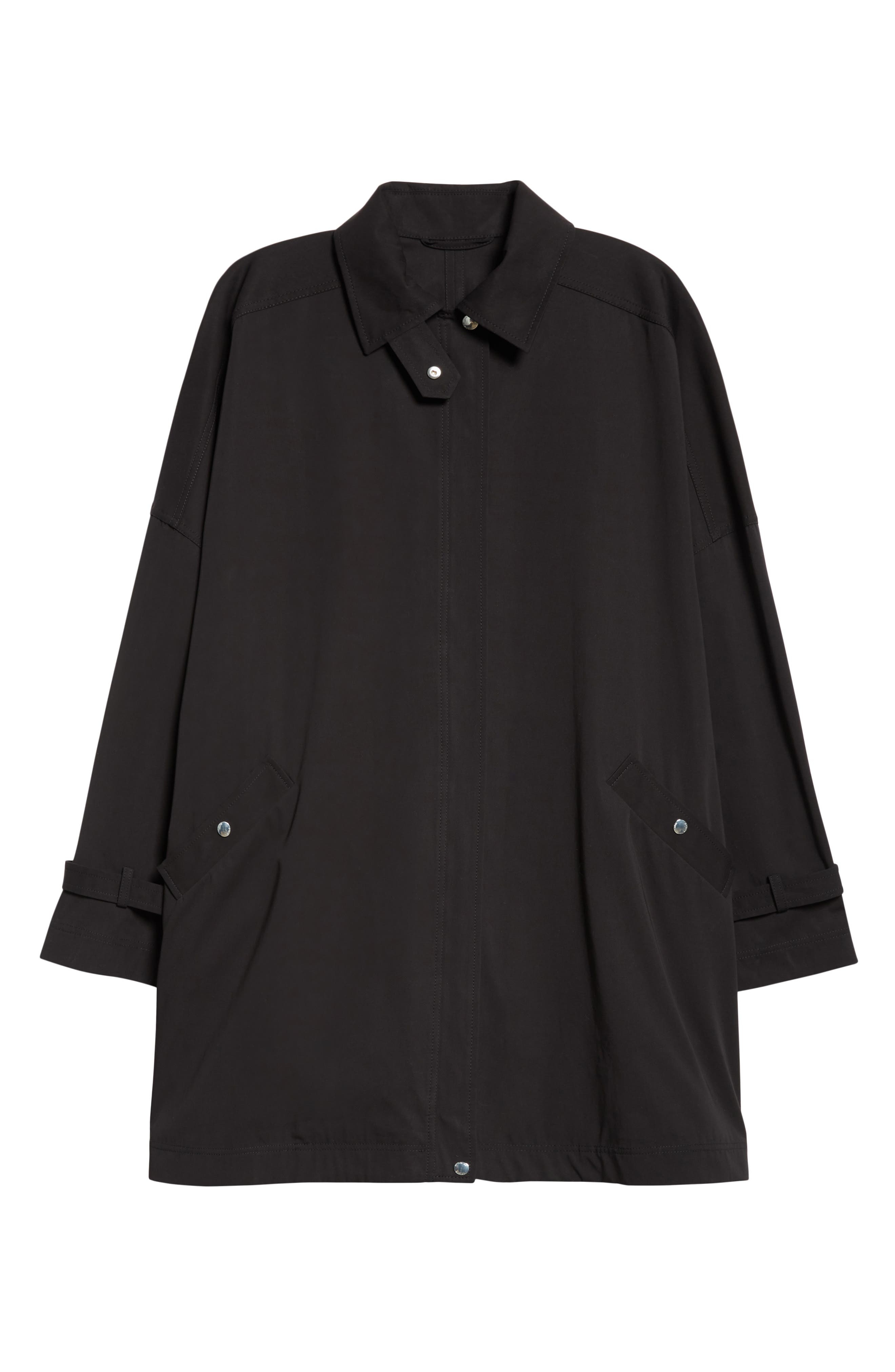 TOTEME Oversize Trench Jacket in Black at Nordstrom - 7