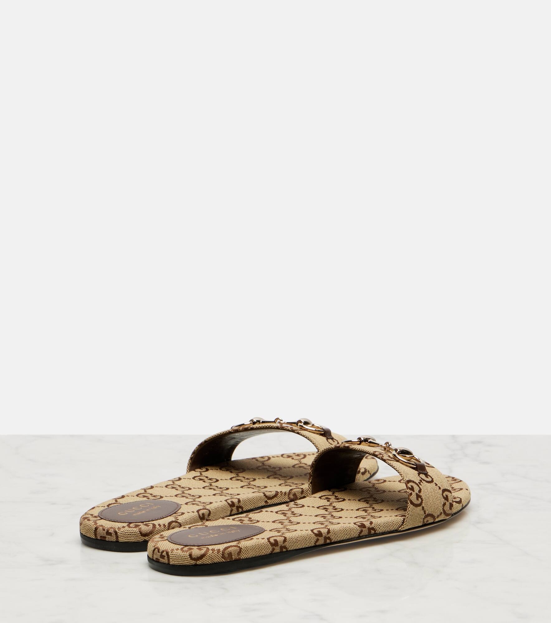 Horsebit GG canvas slides - 2