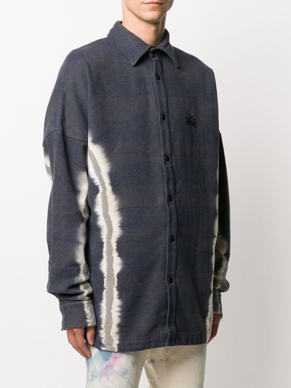 tie-dye palm overshirt - 3