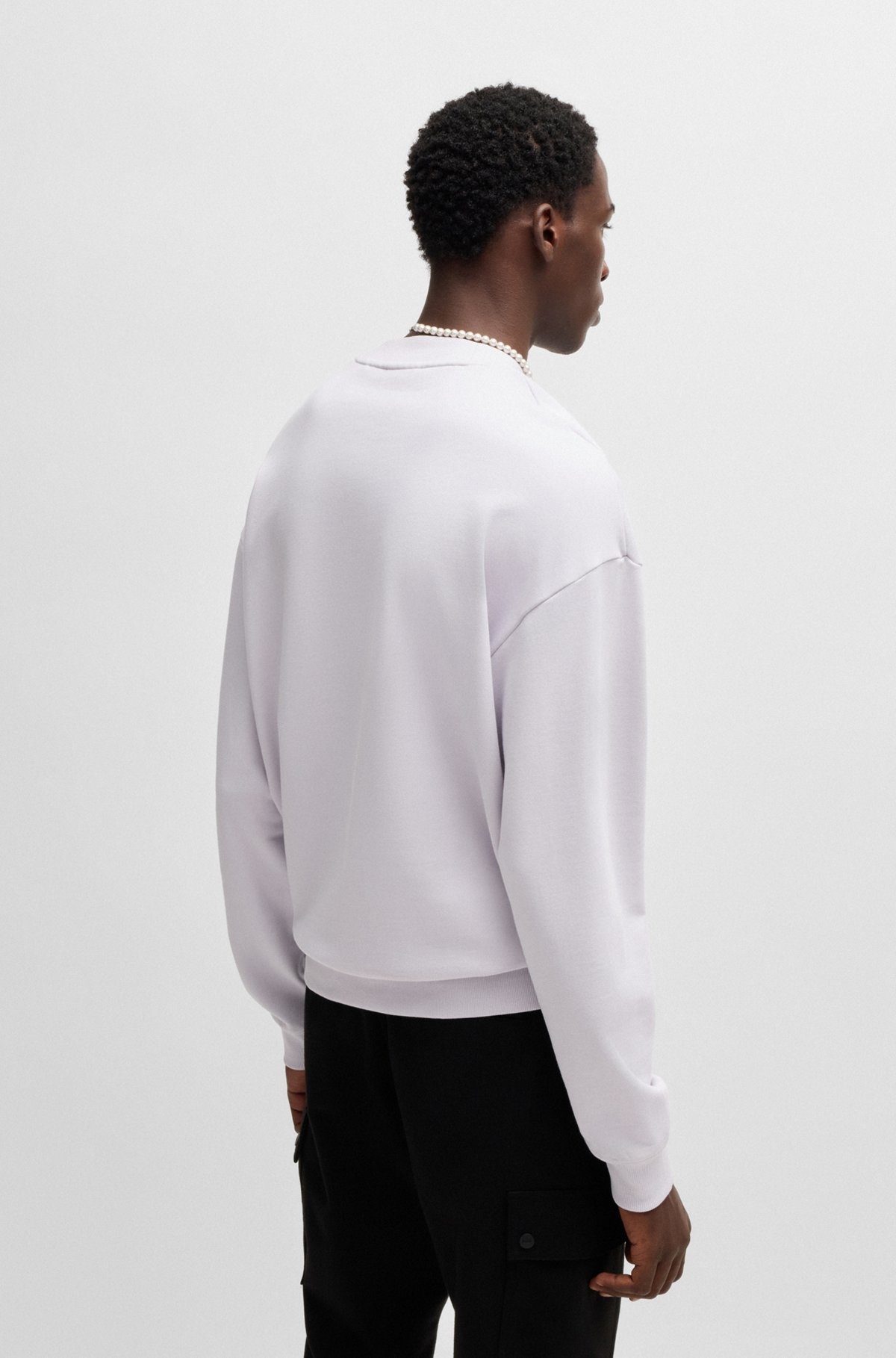 RELAXED-FIT SWEATSHIRT IN COTTON TERRY WITH LOGO PRINT - 5