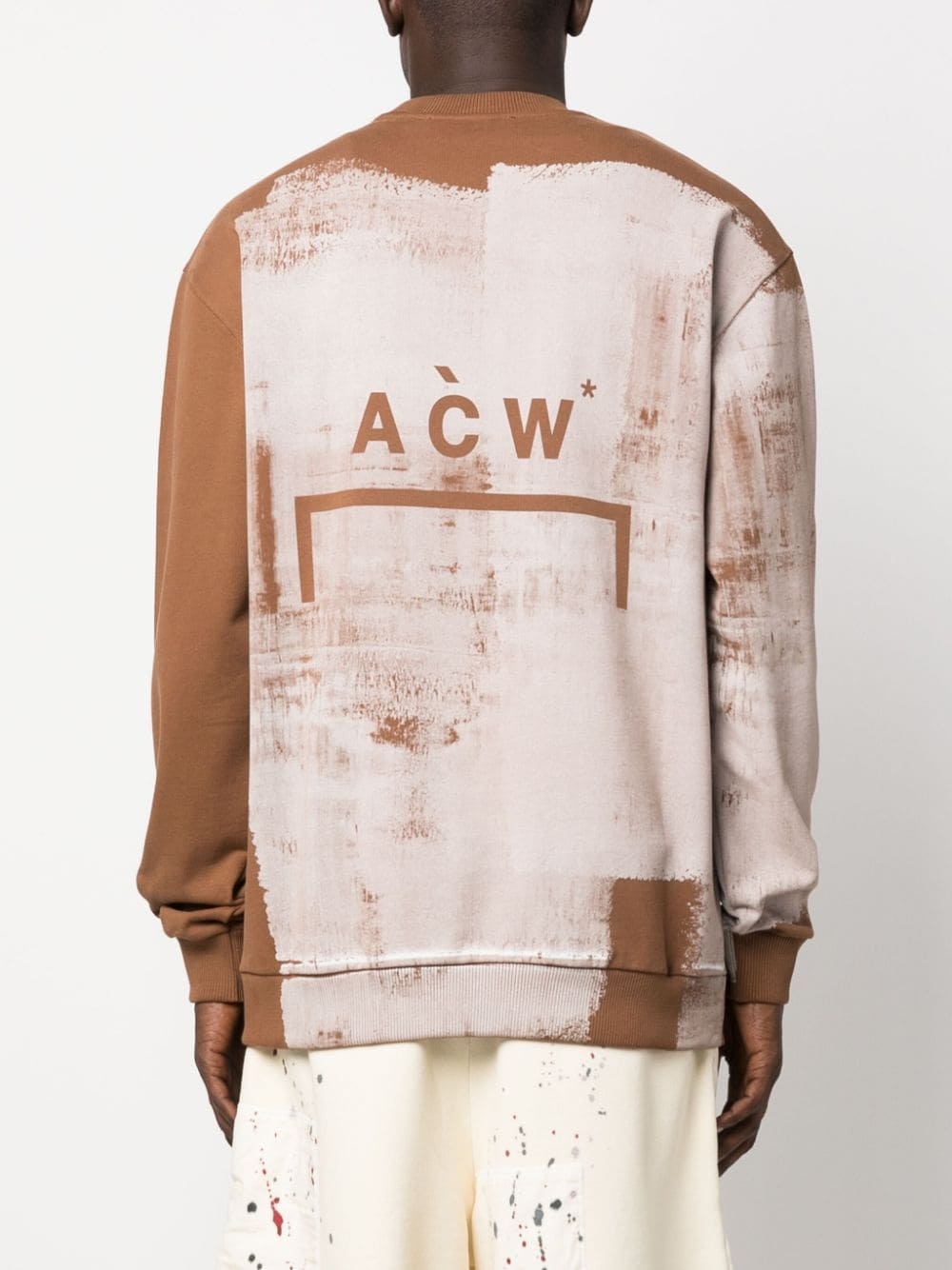 Brushstroke cotton sweatshirt - 4
