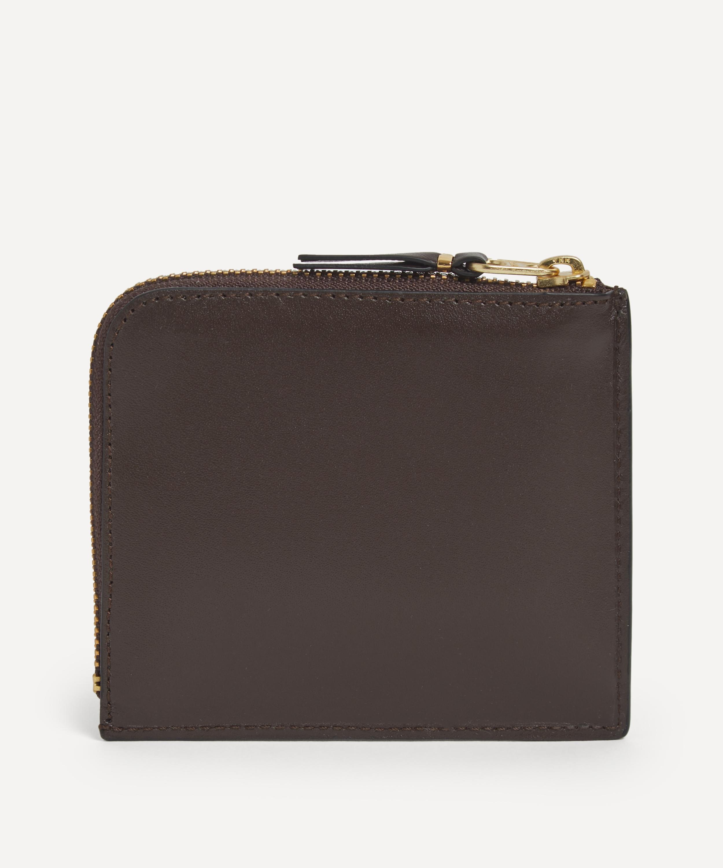 Outside Pocket Line Zip Around Leather Wallet - 3