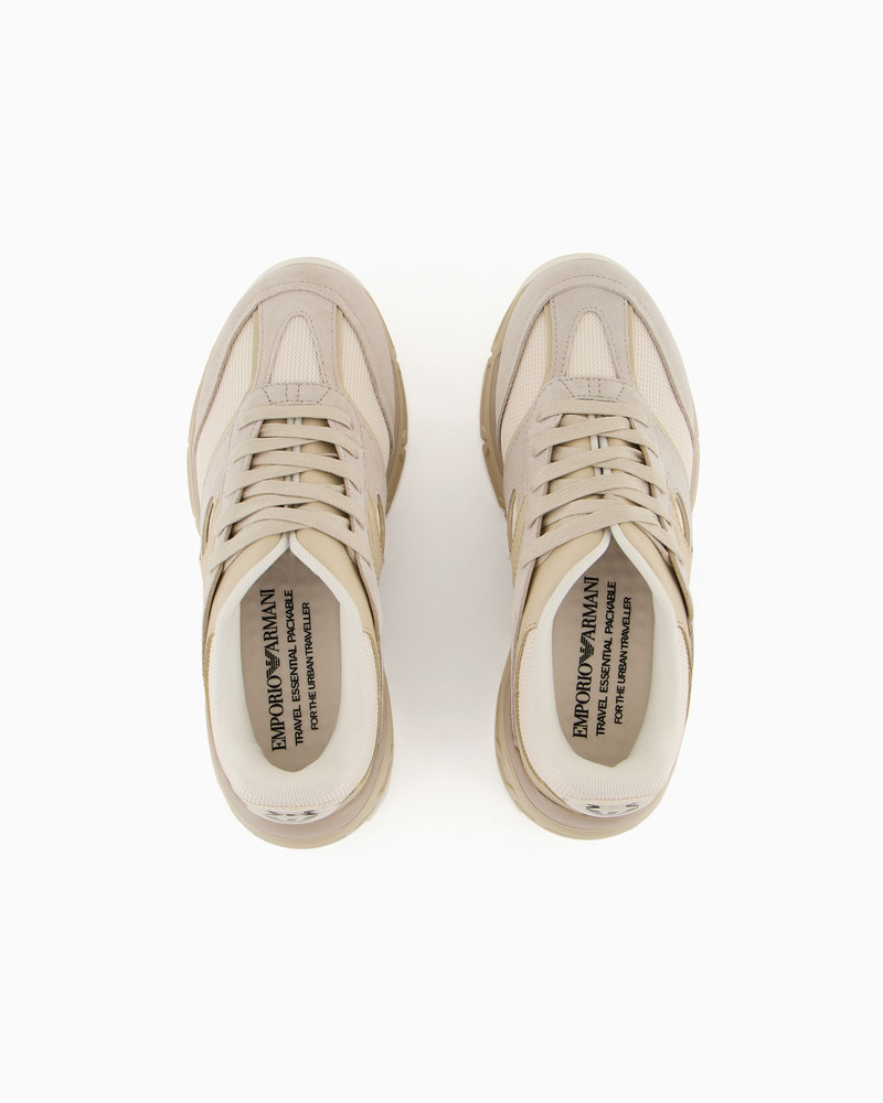Travel Essential mesh and suede sneakers 3