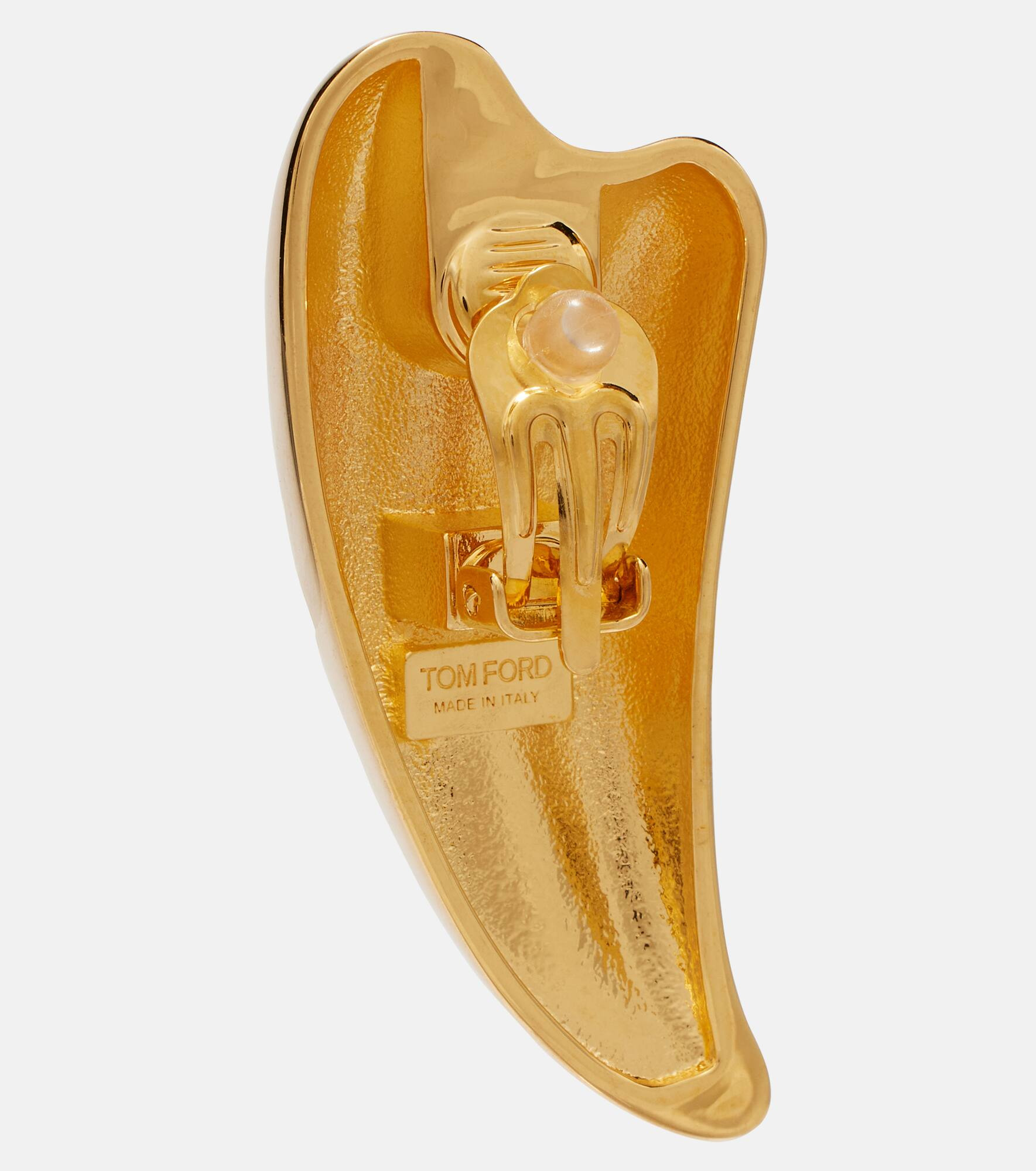 Liza gold-plated clip-on earrings - 5
