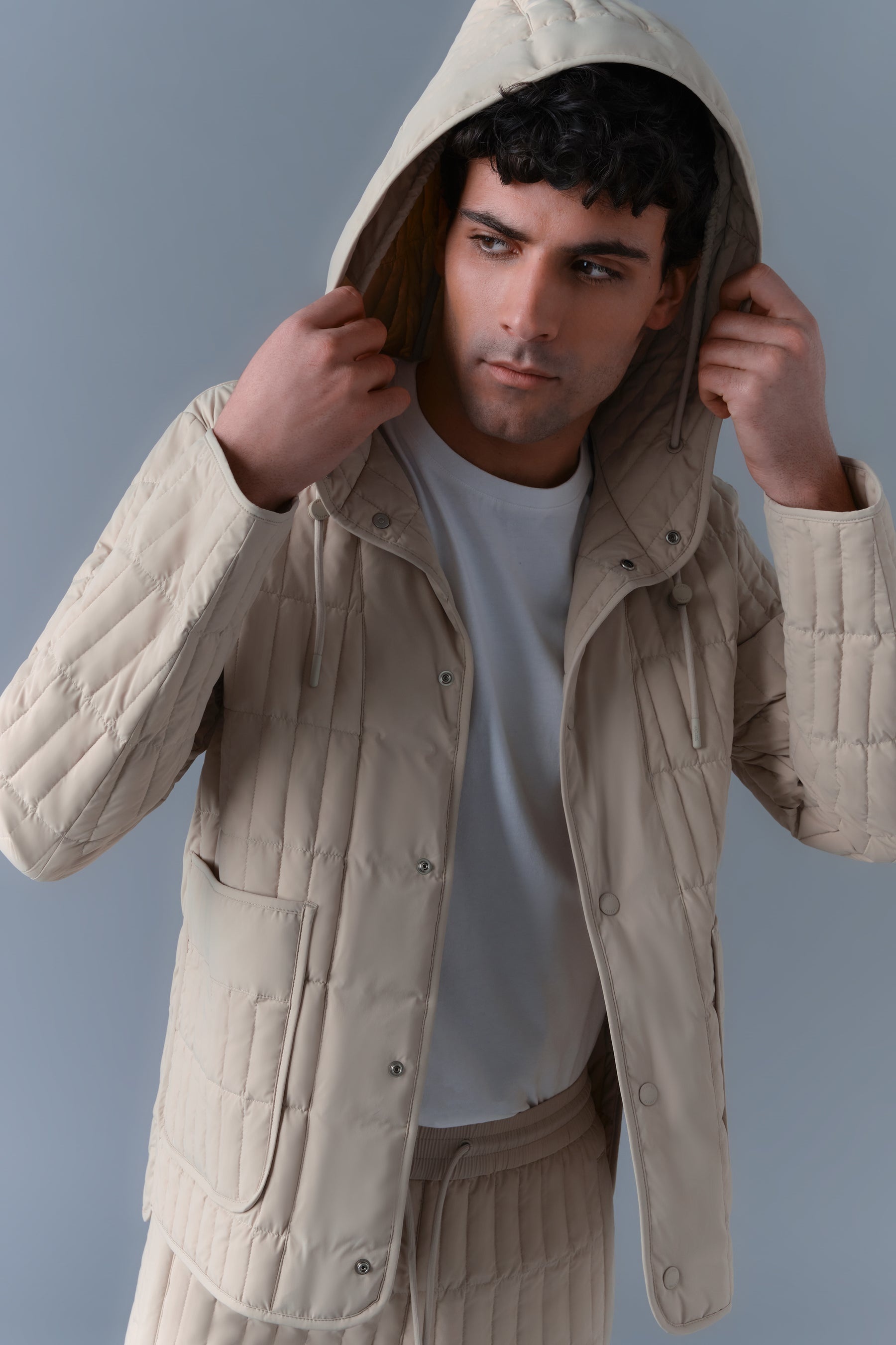 MILES Light Down Vertical Quilted Jacket - 5