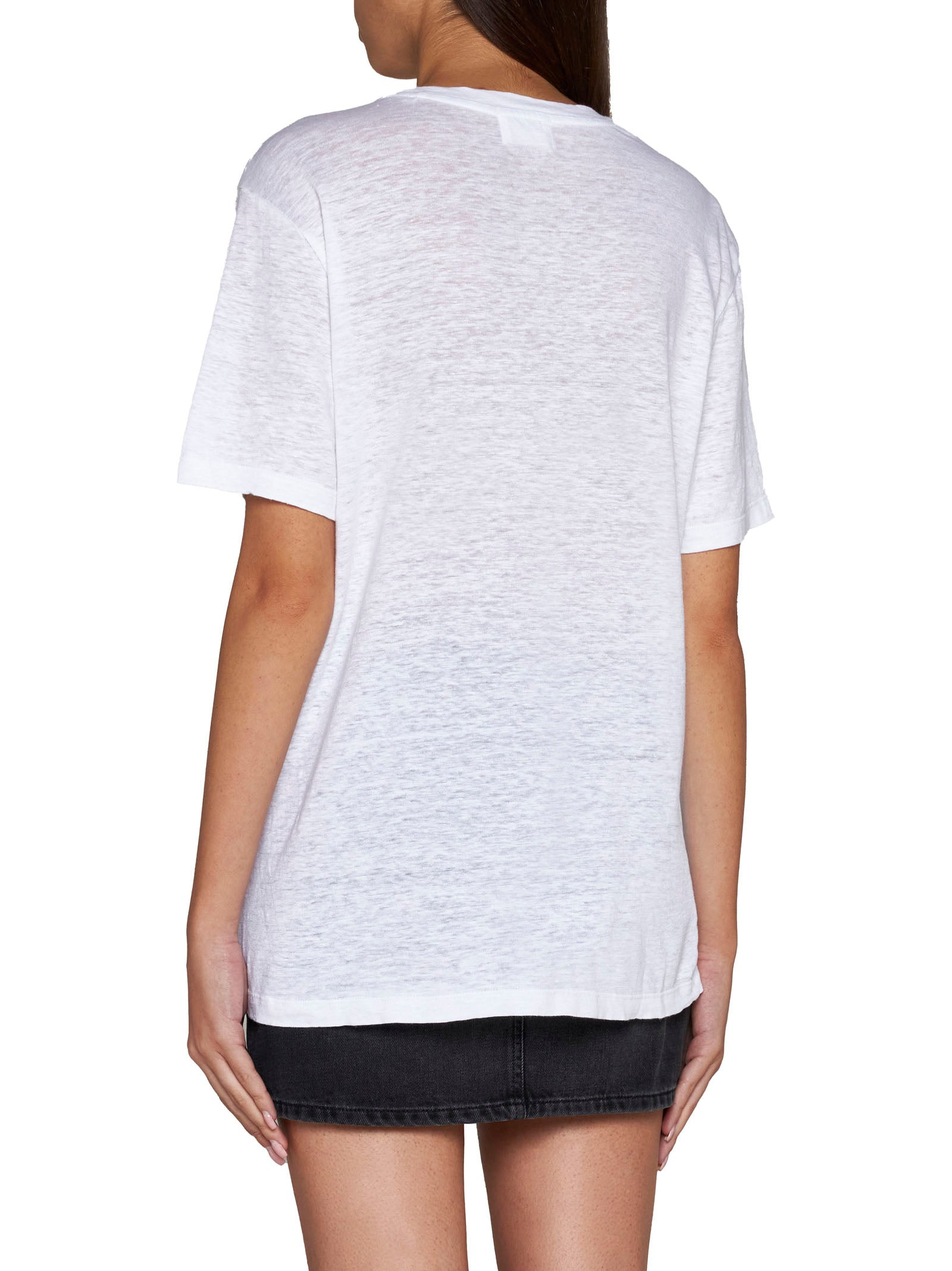 Marant Etoile Women Zewel Logo Linen T-Shirt - 4