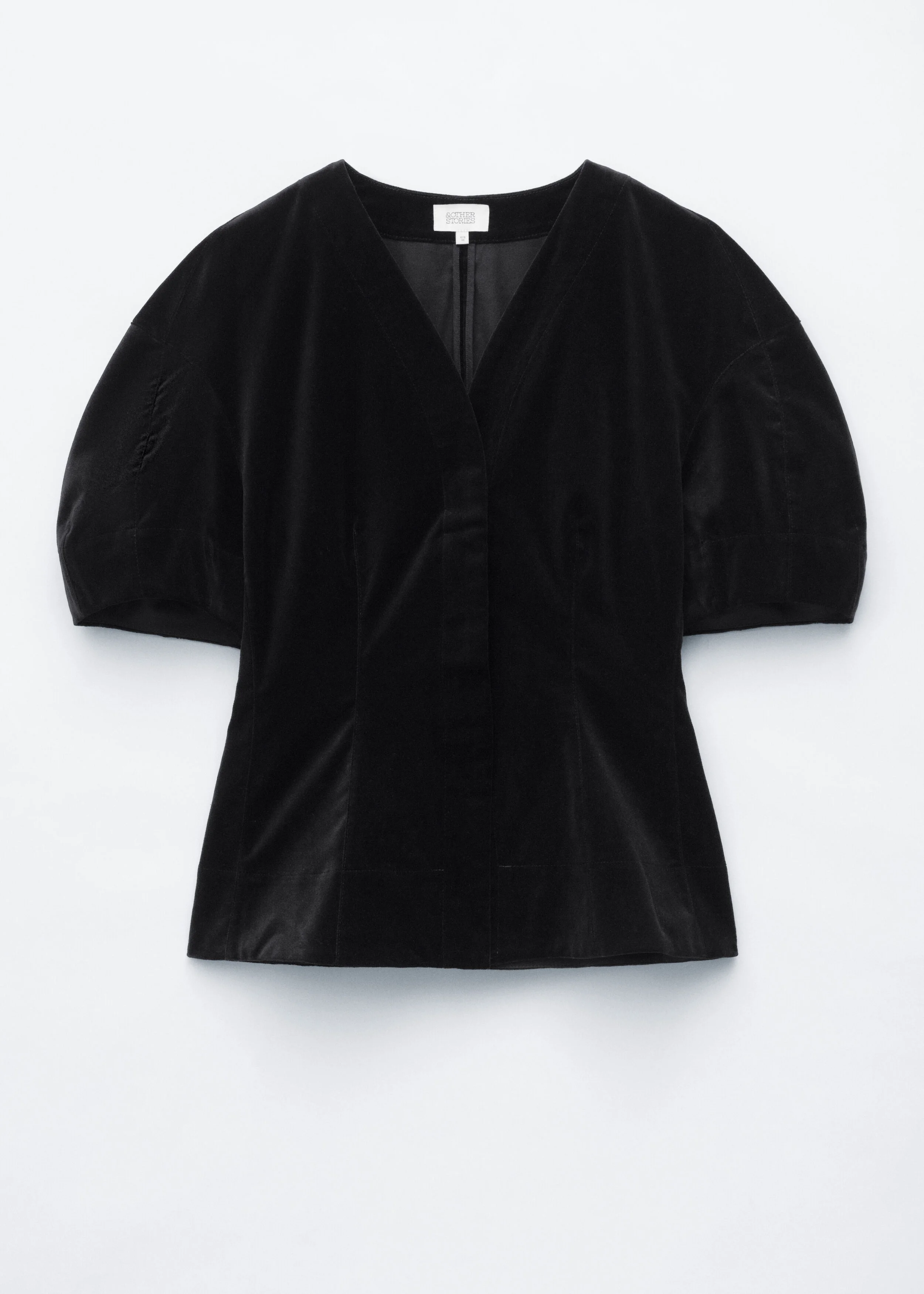 Fitted Velvet Blouse - 1