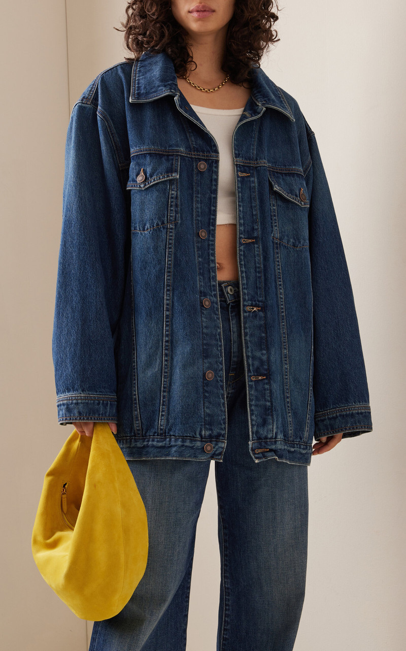 NILI LOTAN Adam Oversized Denim Jacket medium wash outlook