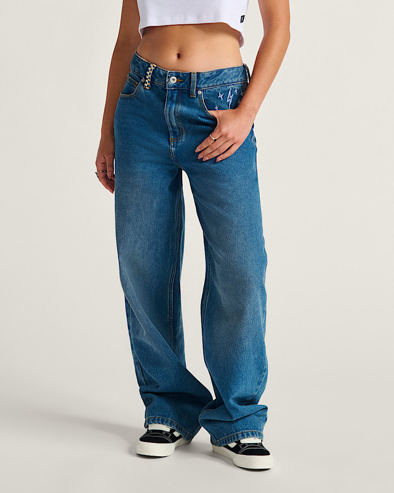 Sirelle Embroidered Denim Pants 3