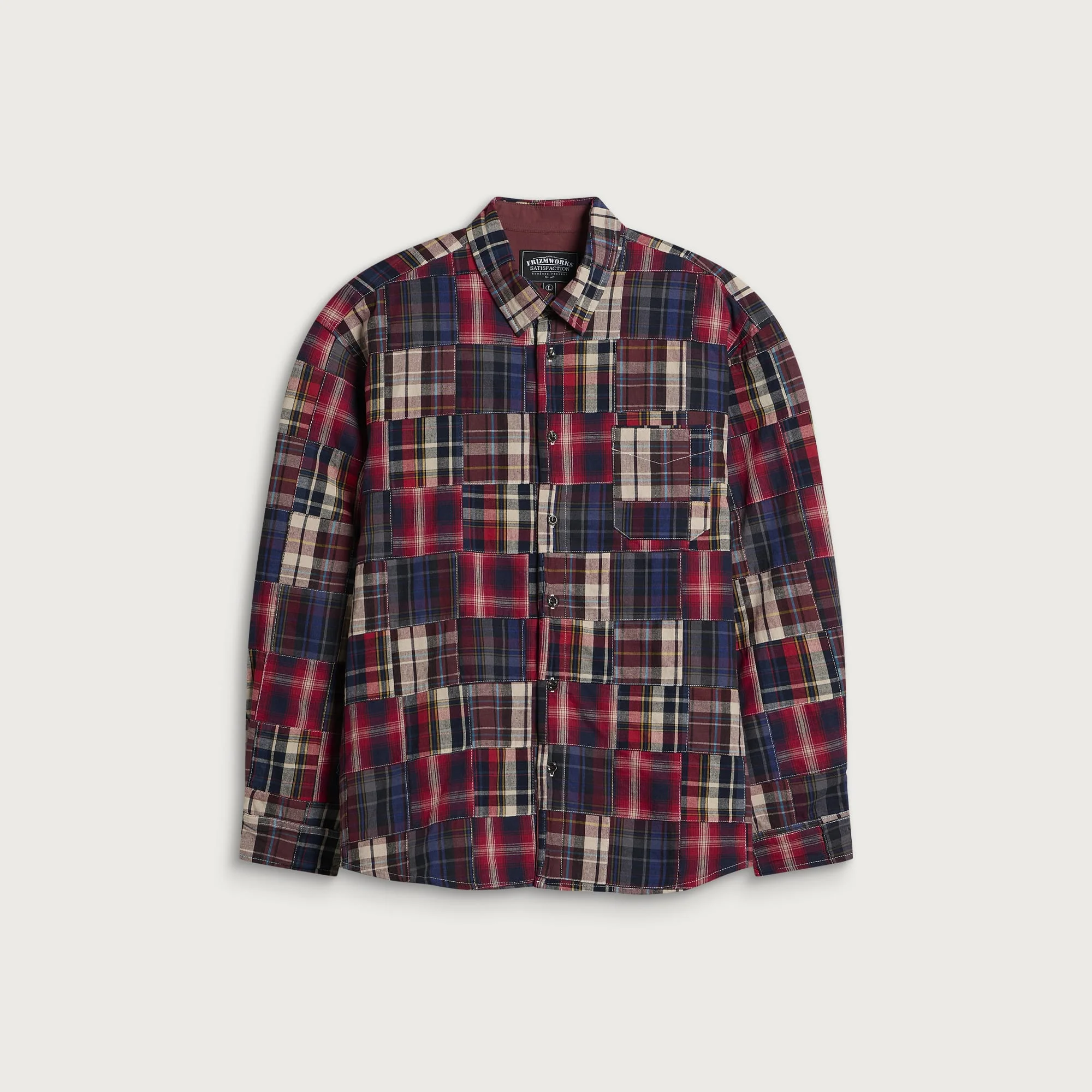 FrizmWORKS Madras Patchwork Relaxed Shirt - 1