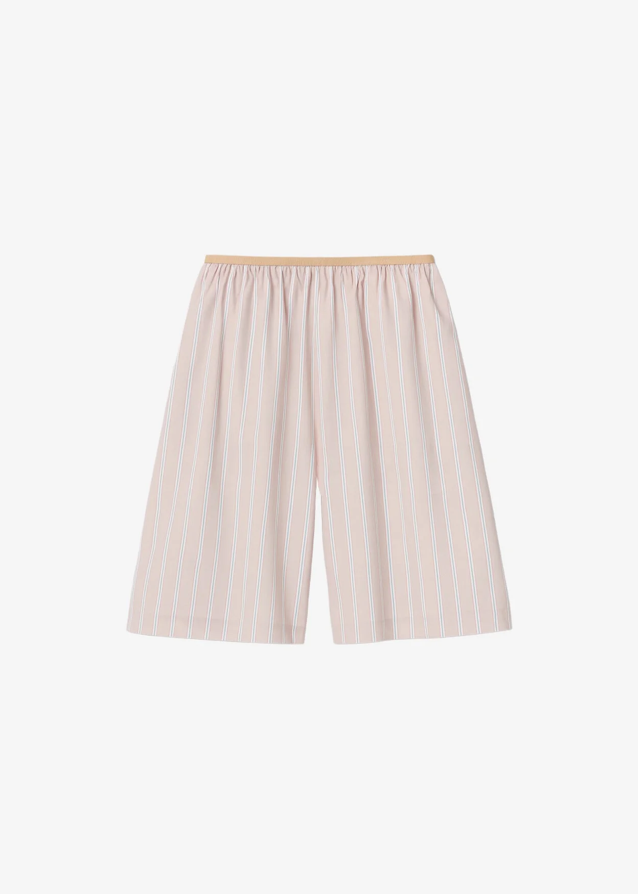 Elyn Elastic Bermuda Shorts - Pink/White Stripes - 1